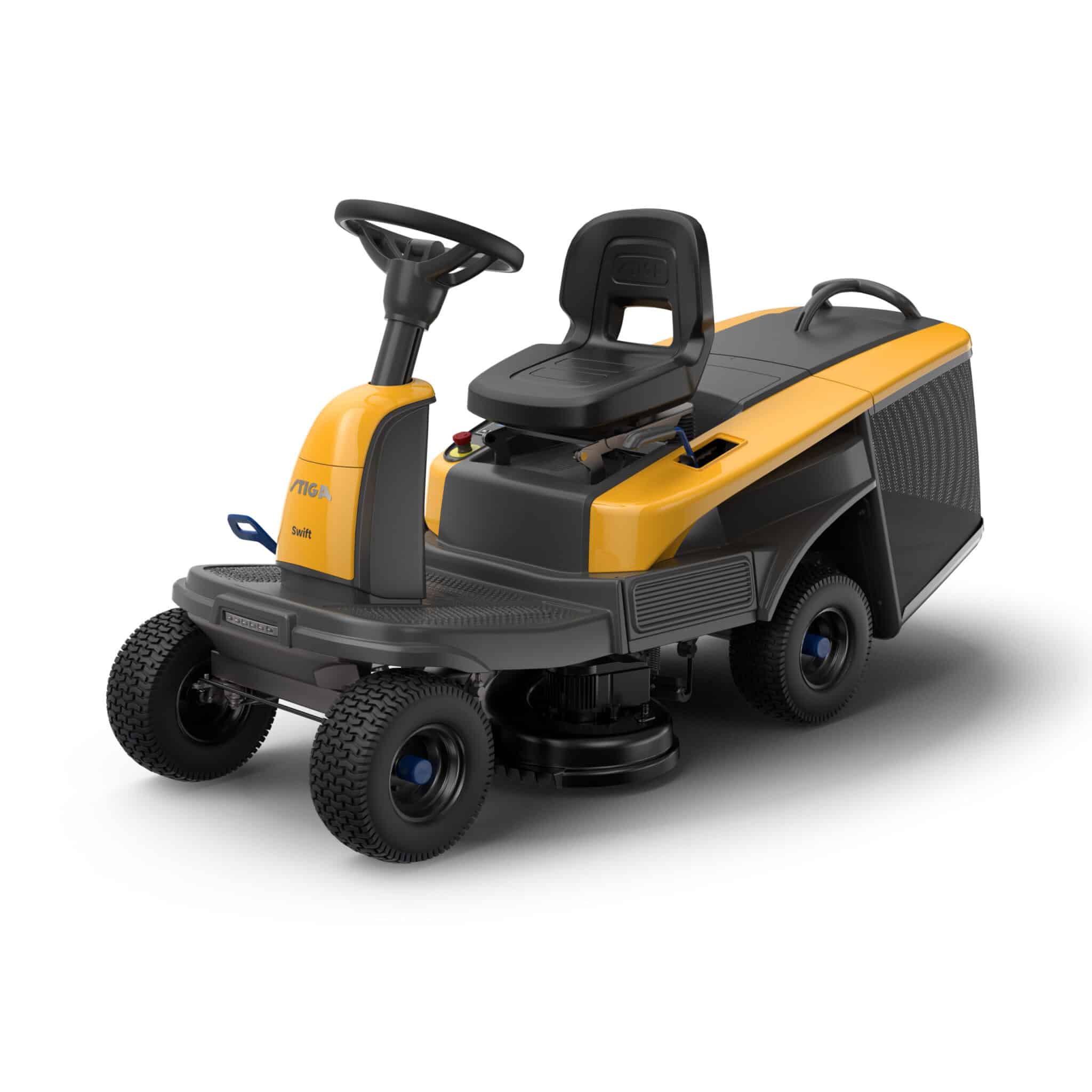 Stiga Swift 372e Battery Sit/Ride On Lawn Mower available at Taylormade Garden Machinery